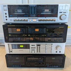 4 Cassette Tape Decks -Need Serviced 
