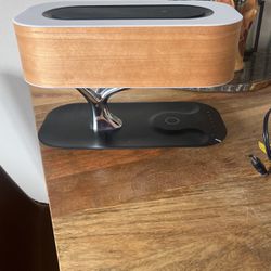 Bedside Tree Lamp With Bluetooth Speaker And Wireless Charging 