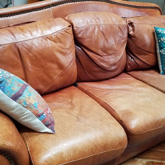 Overstuffed Leather Sofa And Chair for Sale in Marysville, WA OfferUp