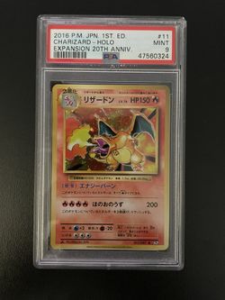 1st Edition  20th Anniversary Japanese Charizard #11 PSA 9
