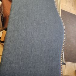 brand new in a box twin size headboard blue with crystal studs