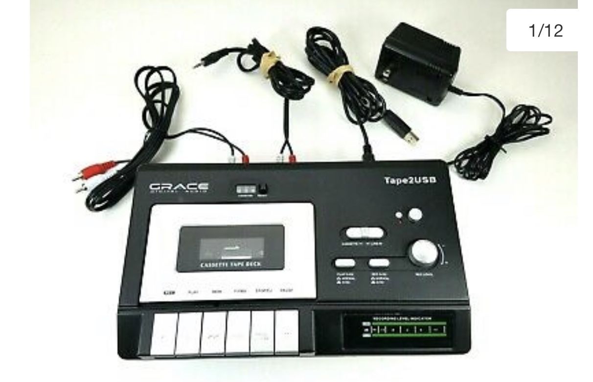 Grace Digital Audio Tape2USB GDI-T2USB / Tape 2 USB/. W/ Mint Condition! (see detailed photos) All Cords Included (see detailed photos) Manual Inclu