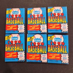 1990 FLEER BASEBALL TRADING CARDS  - 6 Packs