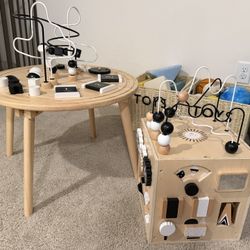 Crate And Barrel Baby Activity Table & Box 