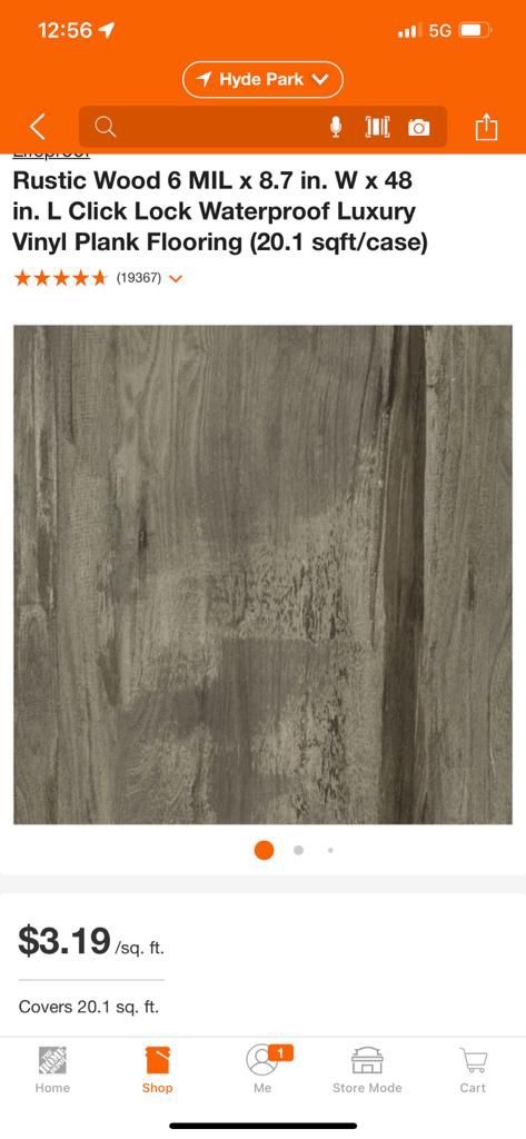 Rustic Wood 6 MIL x 8.7 in. W x 48 in. L Click Lock Waterproof Luxury Vinyl Plank Flooring (20.1 sqft/case