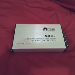 RE Audio SA. 90.4 4 channel Amplifier (Silver Addition) More Power! 110 W per channel FREE DELIVERY AND DEMO IN THE PORTLAND VANCOUVER AREA!