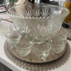 Two Sets Of Punch Bowls