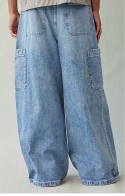 Pacsun Ryder Ultra Baggy Jeans Cargo Light Blue