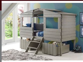 Donco Loft bed - rustic gray - used