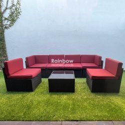 7pc Outdoor Sectional Patio Furniture Set
