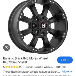 Ballistic Offroad 17 Inch Rims Fits 6x135 And 6x5.5