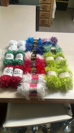 20 skeins eyelash/fun fur yarn