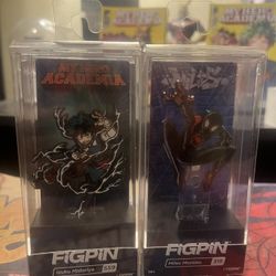 Deku & Spider-Man Figpin