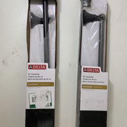 (2) Delta Crestfield 18” Towel Bars 