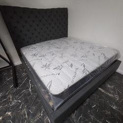 Brand New E.King Bed With Orthopedic Bamboo Matt $599