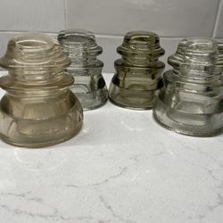 Vintage Glass Insulators (4)