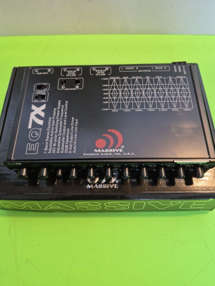 MASSIVE AUDIO 7 BAND EQUALIZER WITH 8V LINEDRIVE (BRAND NEW PRICE IS LOWEST INSTALL NOT AVAILABLE )