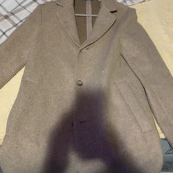 Beige Pea coat Dress Coat Men