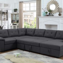 Brand New large Sleeper Sofa Bed With Storage Chaise