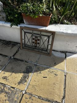 VINTAGE STAINED GLASS WINDOW FROM CHURCH 