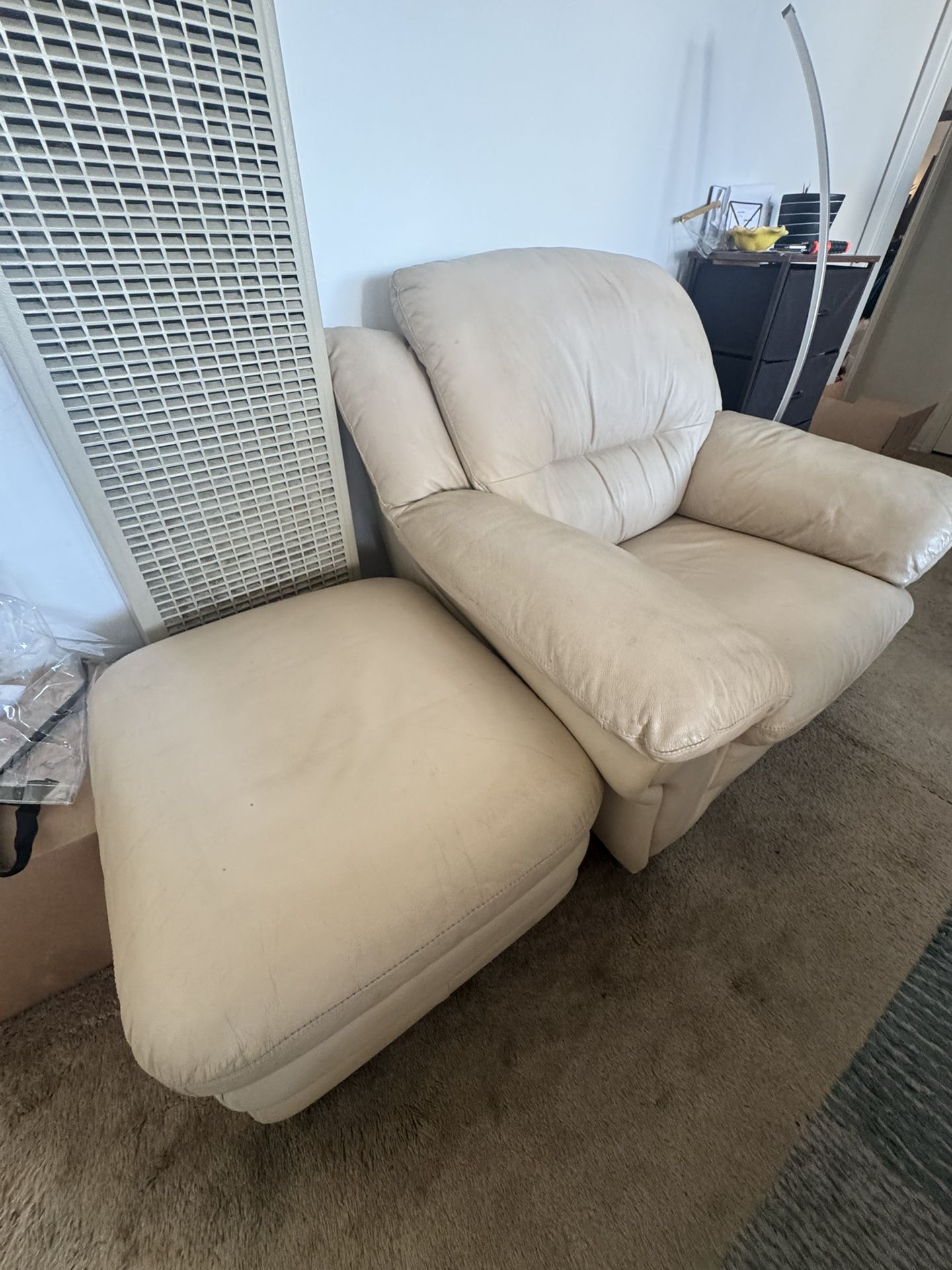 Leather Chain & Ottoman