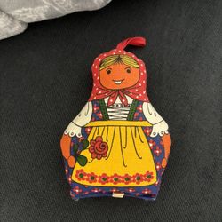 Vintage Bavarian Folk Doll – Stuffed Fabric Ornament / Decor