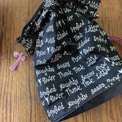 Disney Tinkerbell Drawstring Bag Black