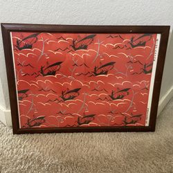 Japanese Paper Art Print Framed 