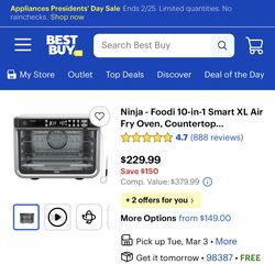 Ninja XL air fryer over