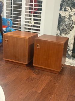 Pair of Mcm Danish teak side tables (2)
