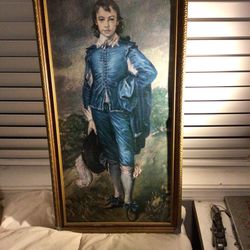 Vintage Blue Boy The size is 14 x 26”