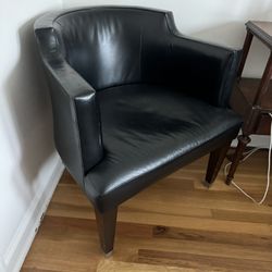 2 Matching  Black “Leather”  Chairs 