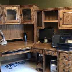 Oak Corner Desk