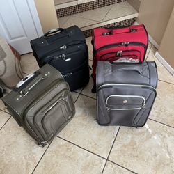 $45 Carry On Luggage  With 4 Wheels Easy To  Move Around 