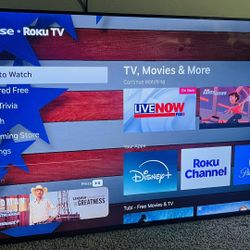 58 inch Hisense 4KUHD Roku TV 