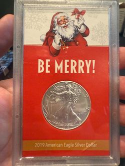 2019 American Eagle Silver Dollar Christmas Gift Set