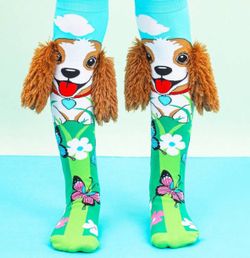 Girls Puppy Knee Socks 