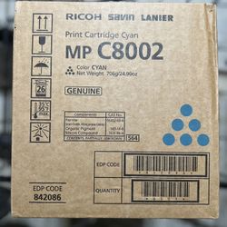 Ricoh Cyan Toner Cartridge for MP C8002 Savin Lanier CYAN