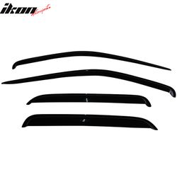 Fits 2005-2010 Dodge Dakota Quad Cab Acrylic Window Visors 4Pc Set