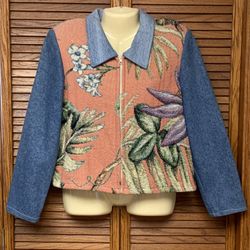 Heirlooms M Laguna Beach Artisan Original Blue Denim Jacket NEW