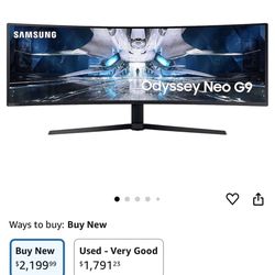 Samsung Odyssey Neo G9 49 Inch Monitor With Monitor Arm