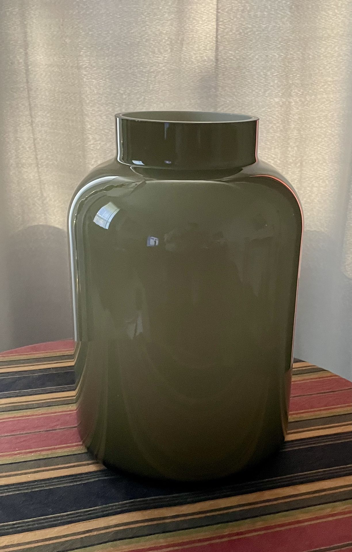 Lg Green Glass Vase