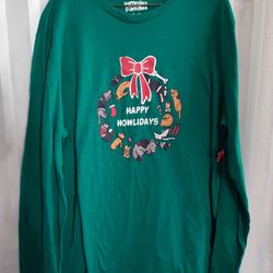 Happy Holidays Men's Ugly Christmas Sweater T-shirt Large Tall