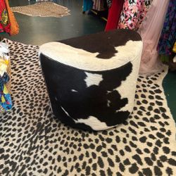 Genuine Cowhide Ottoman 