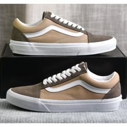 Vans Old Skool Canvas Suede Shoes [Unisex] | Brown/Ivory