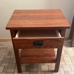 Free Solid Wood End Table 