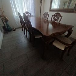 Medieve Antique Oak Rectangular Extendable Trestle Dining Table

