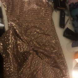 Ross gold short dress