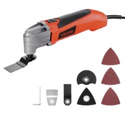 VEVOR Oscillating Tool Multitool, 2.2Amps 22,000 OPM Electric Oscillating Multi Tool Kit Corded with 2.8° Oscillating Angle, 7PCS Saw @Z2-415