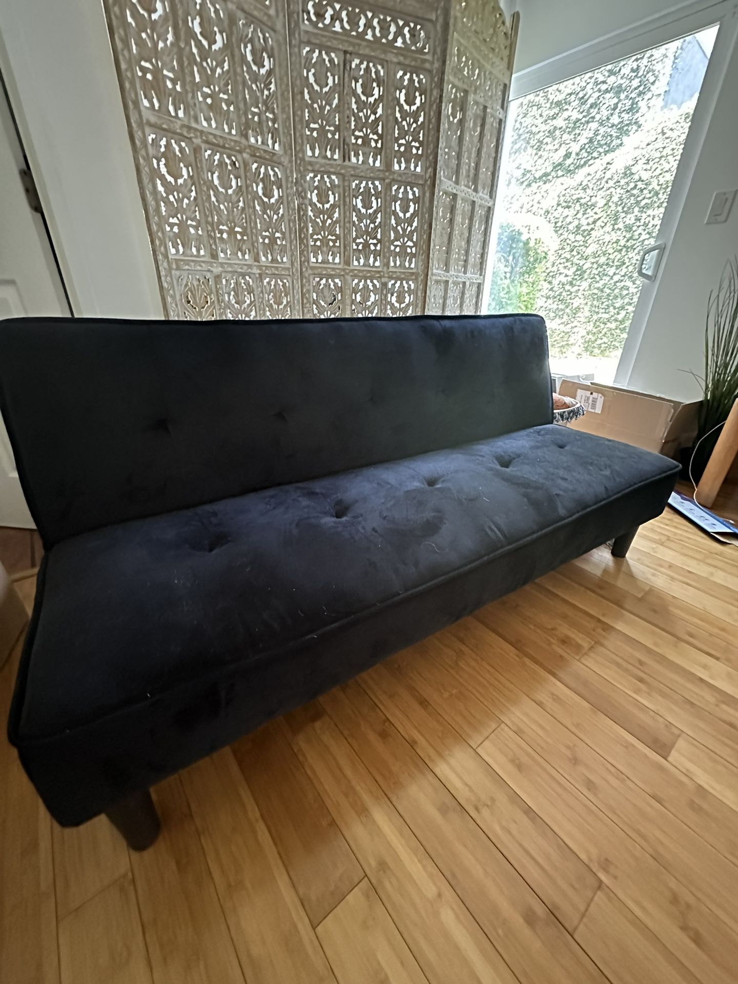 Black Velvet Futon for Sale in Los Angeles, CA OfferUp